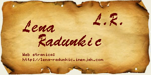 Lena Radunkić vizit kartica